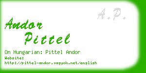 andor pittel business card